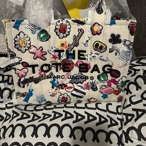 Marc Jacobs The Stickers Canvas Medium Tote Bag